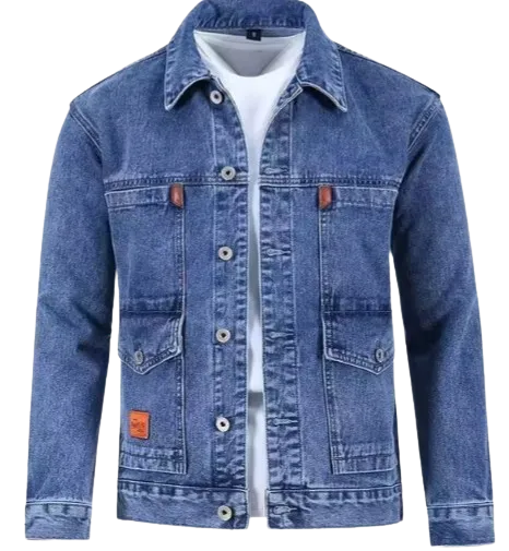 2023 Spring and Autumn New Fashion Trend Solid Color Denim Jacket Men's Casual Loose Comfortable Large Size High Quality Coat