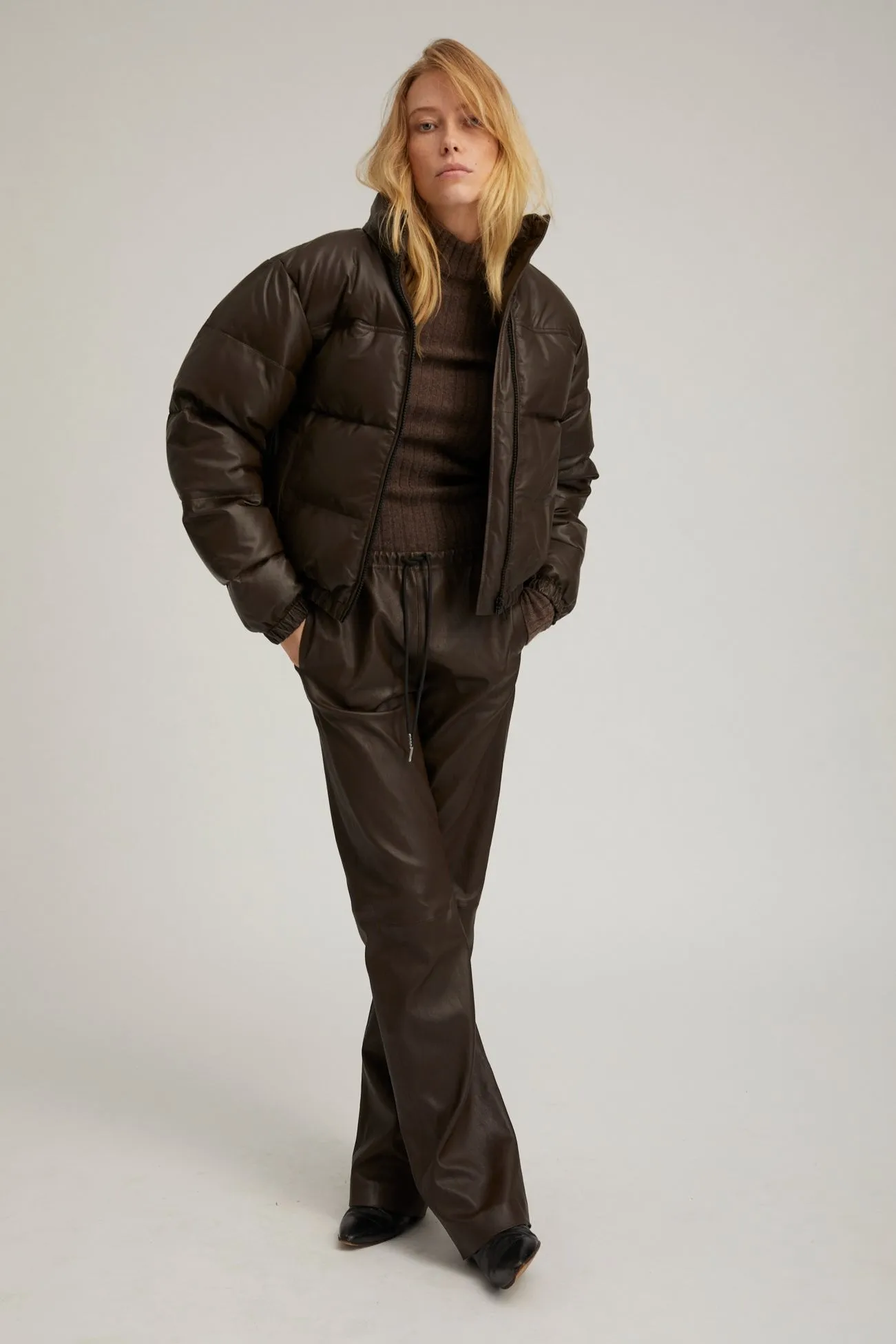 Americano Leather Puffer