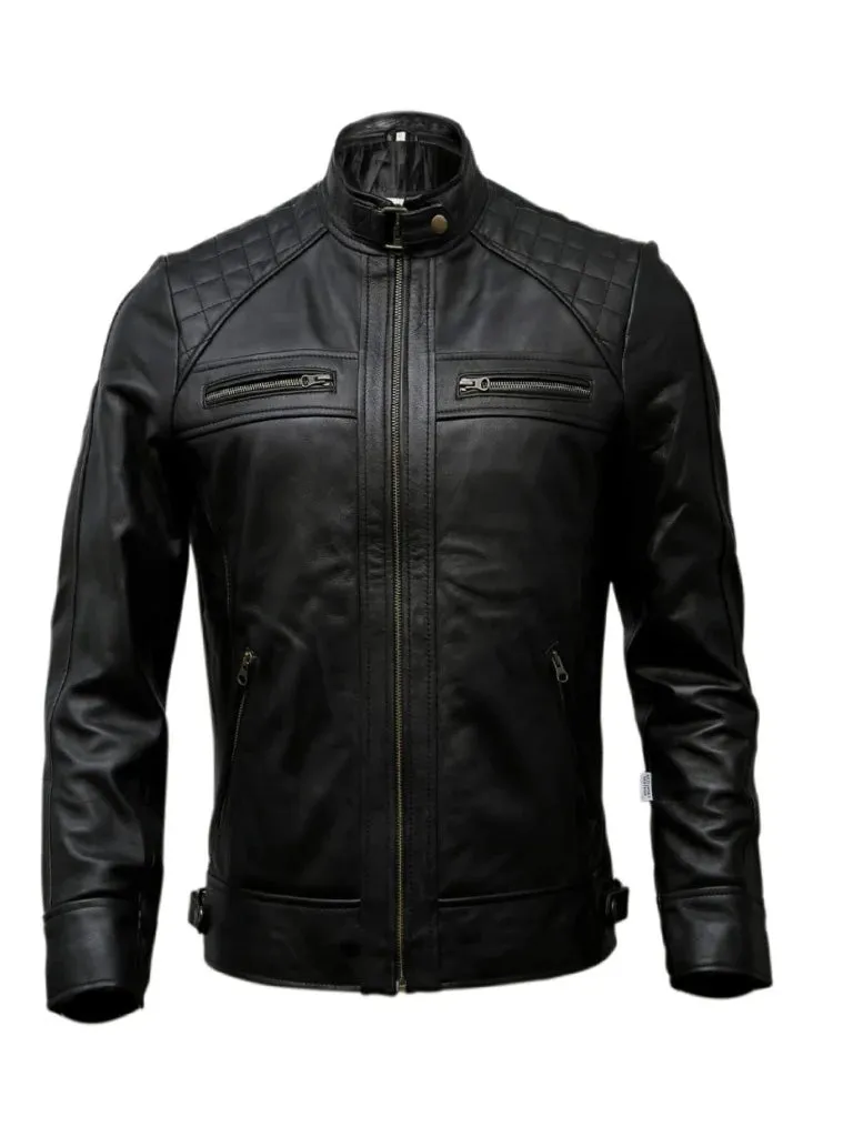 Biker Quilted Leather Jacket