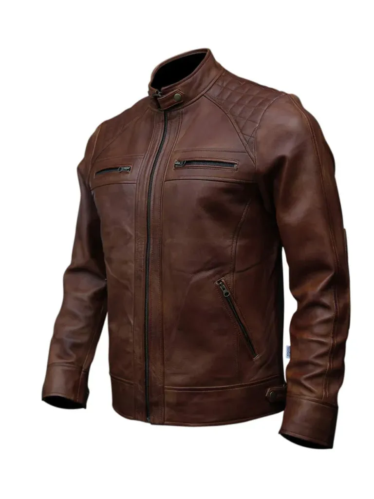 Biker Quilted Leather Jacket