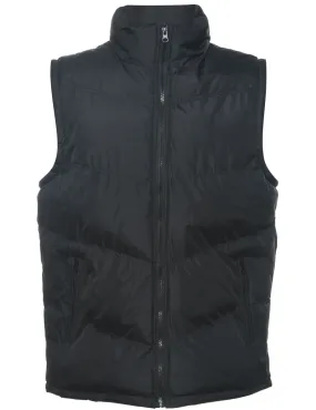 Black Puffer Vest - L