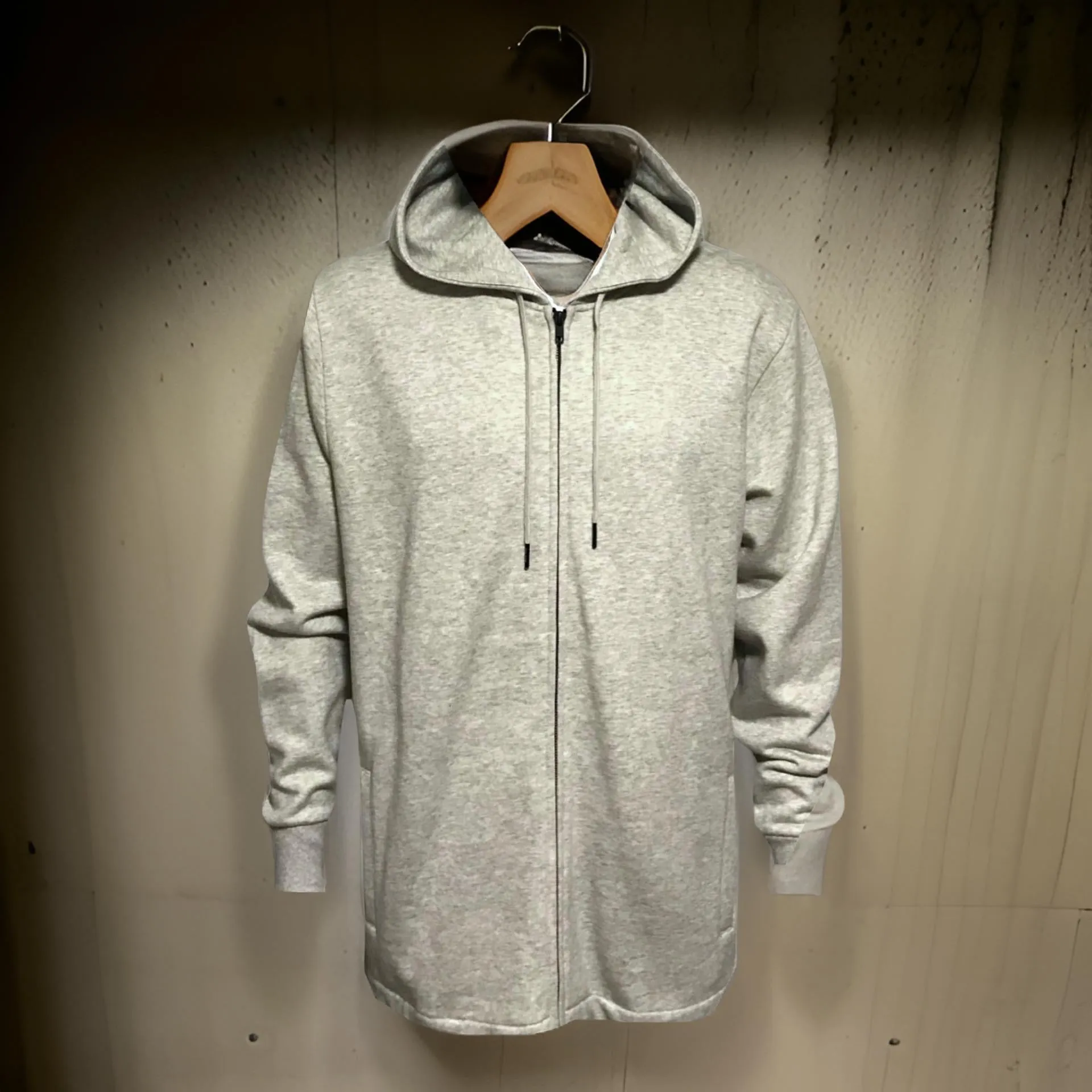 ^BLACK SCALE^ ZIP UP HOODIE (OATMEAL)