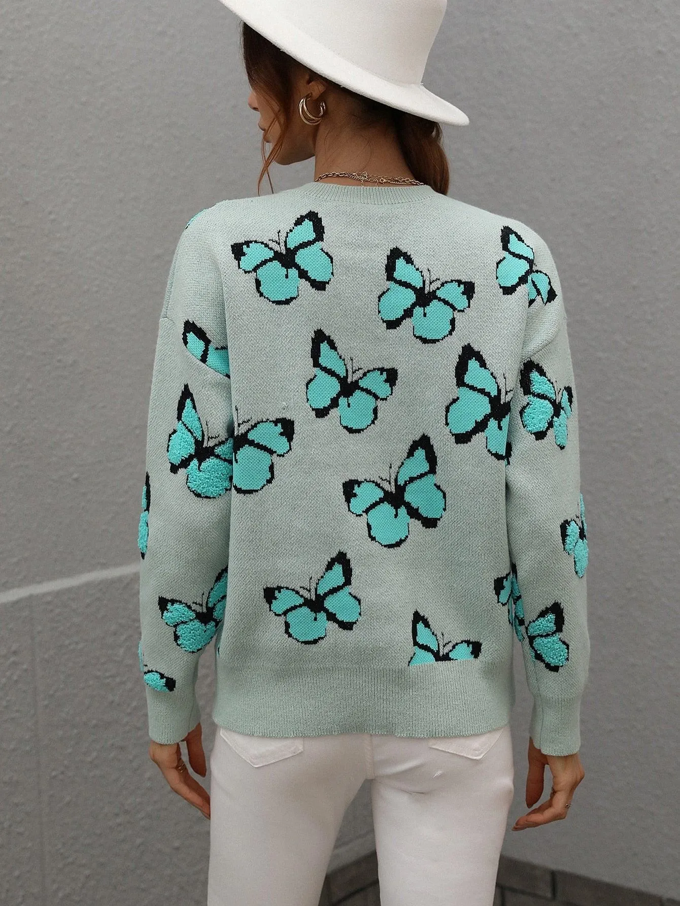 Cartoon Butterflies Knitted Sweaters and Pullovers