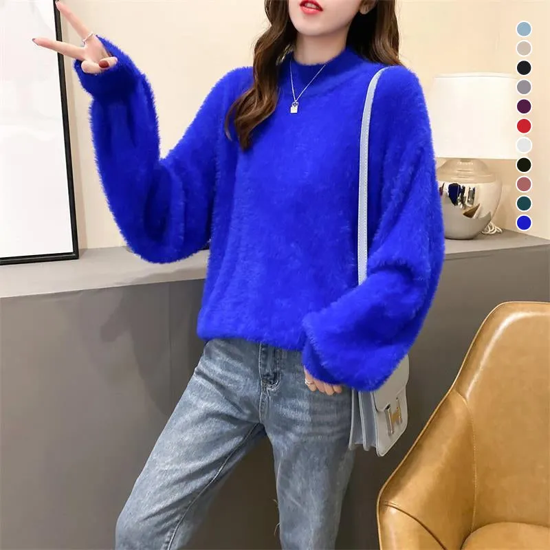 Cashmere Loose Solid Color Knit Sweater