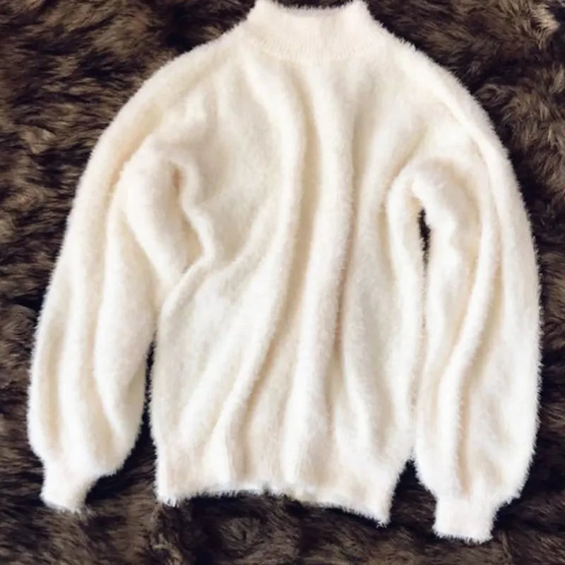 Cashmere Loose Solid Color Knit Sweater