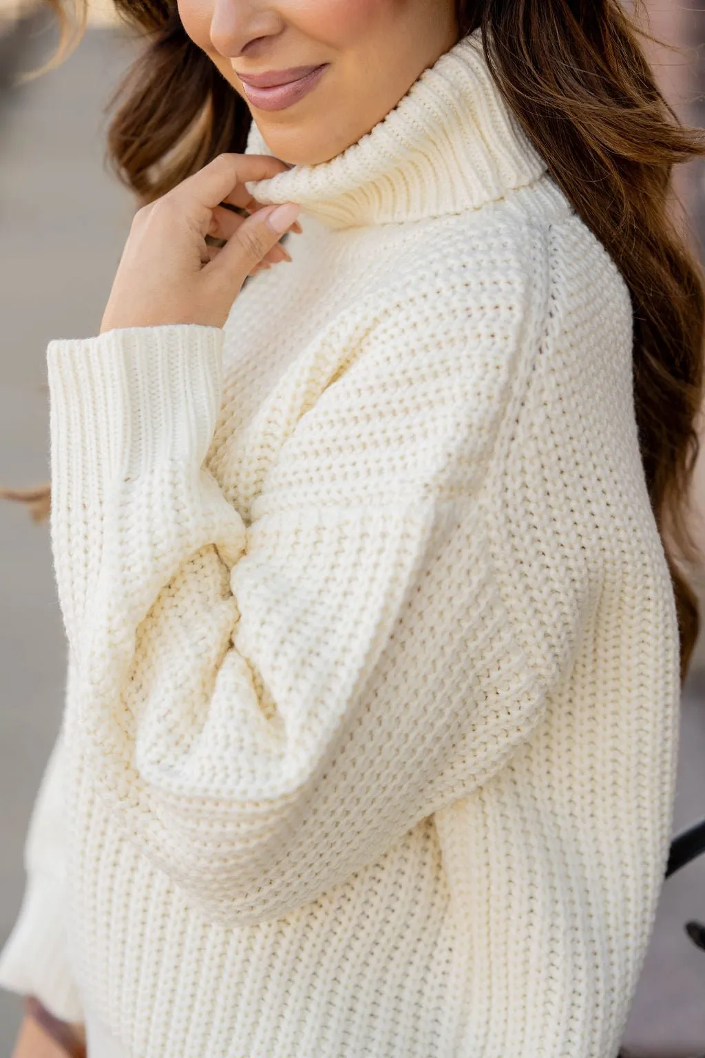 Chunky Knit Turtleneck Sweater