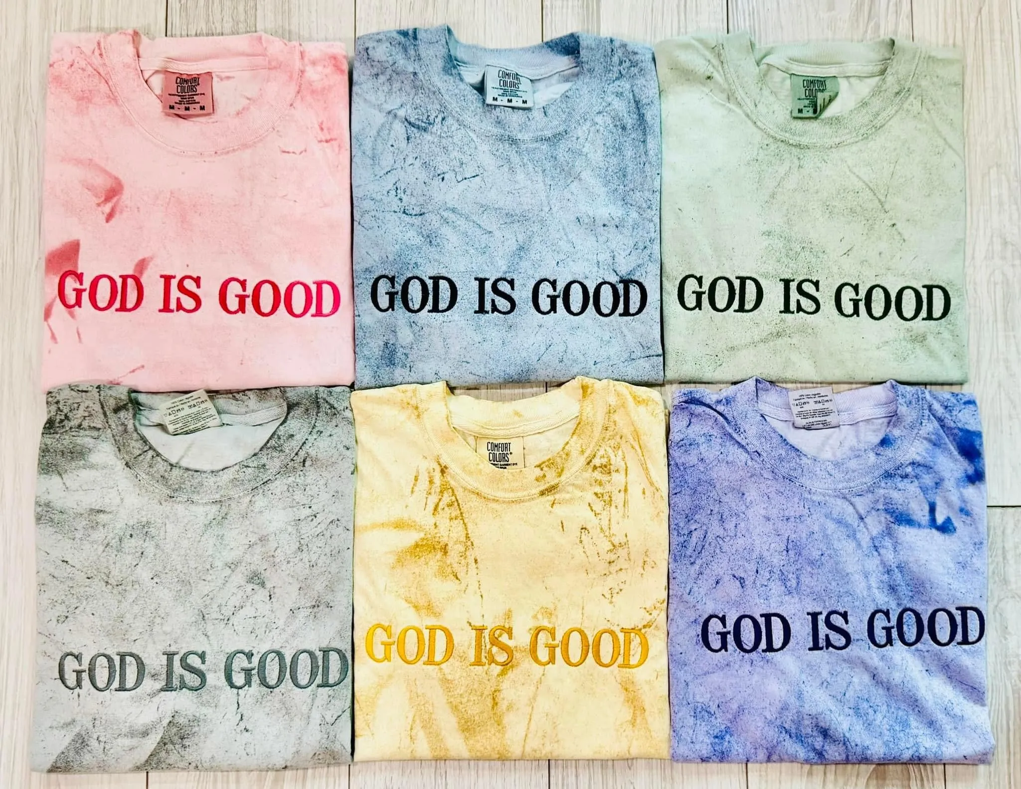 Clay God Is Good Embroidered Tee