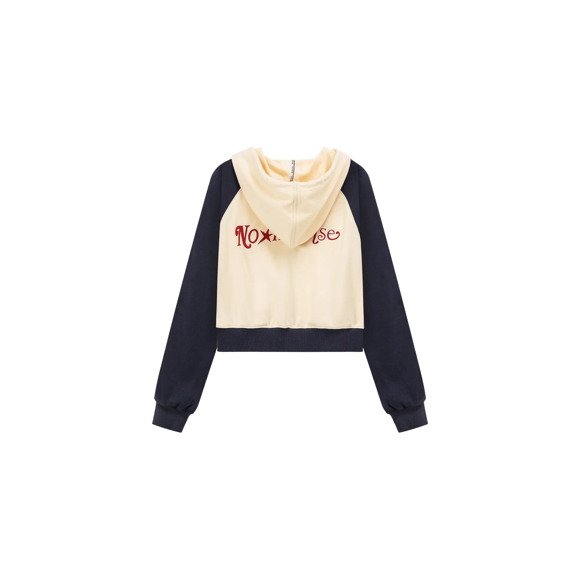 Contrast Raglan Vintage Zip-Up