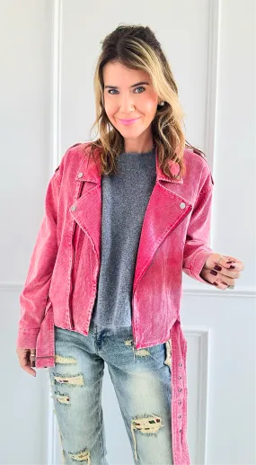 Corduroy Biker Jacket