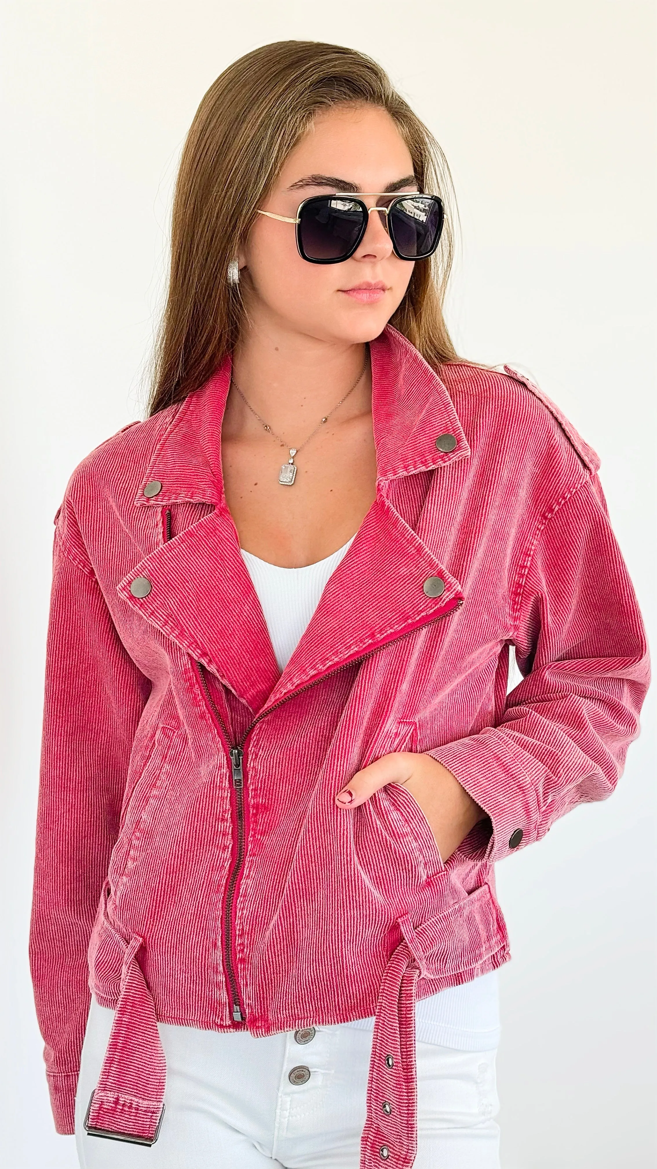 Corduroy Biker Jacket