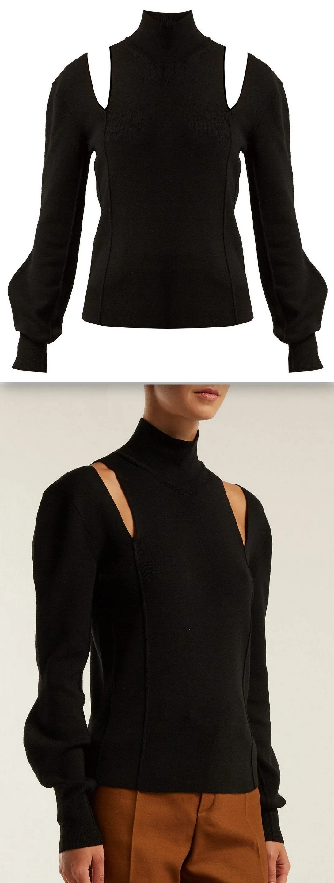 Cut-Out Shoulder Sweater