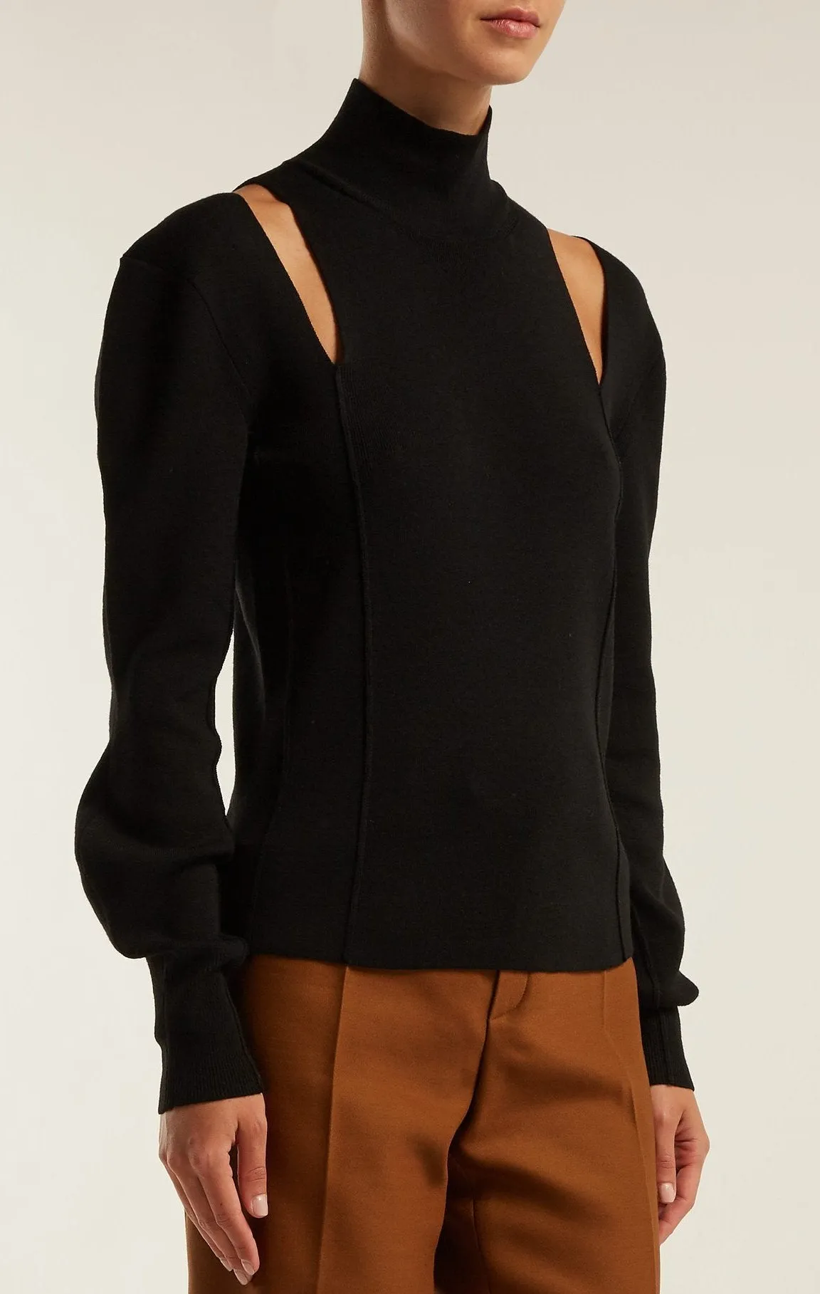 Cut-Out Shoulder Sweater