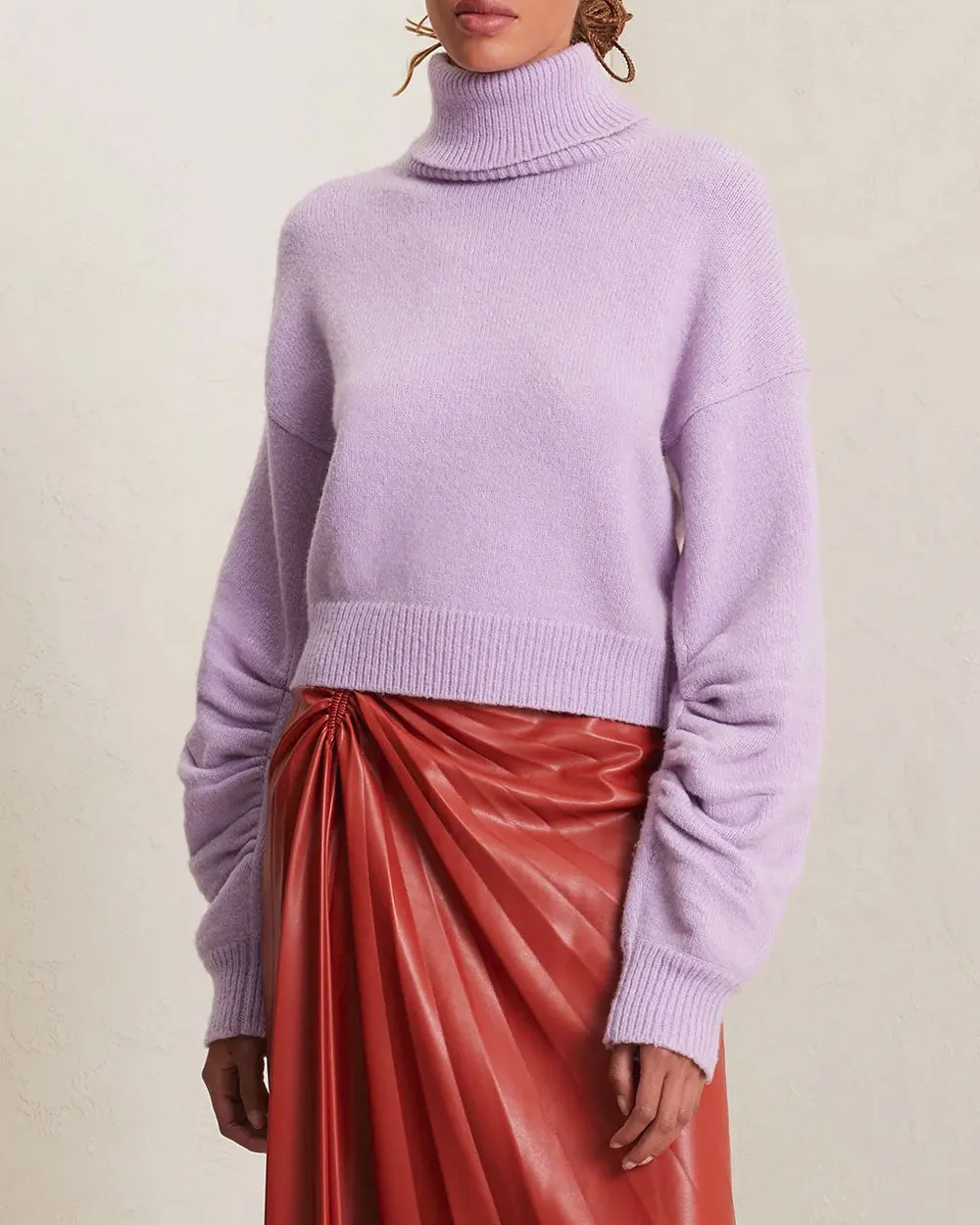 Deep Lilac Taryn Turtleneck Sweater