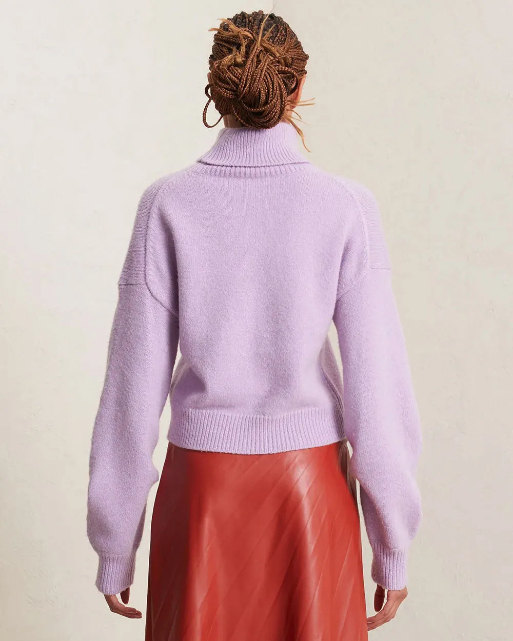 Deep Lilac Taryn Turtleneck Sweater