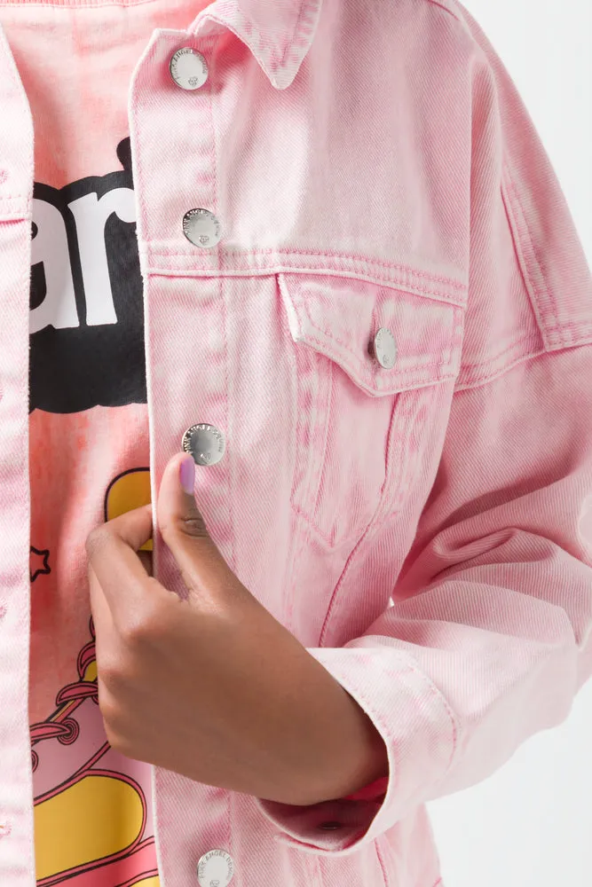 Denim Jacket Pink