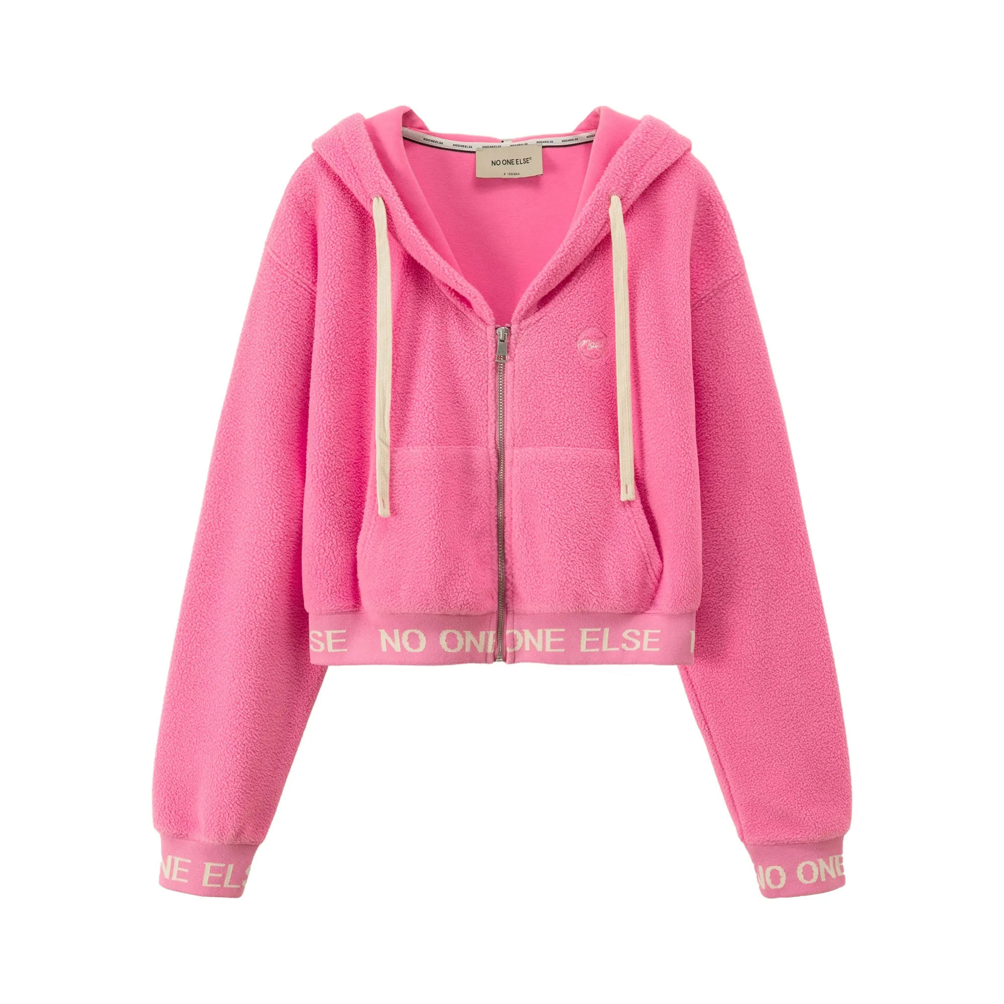 Fleece Loose Zip-Up Hoodie