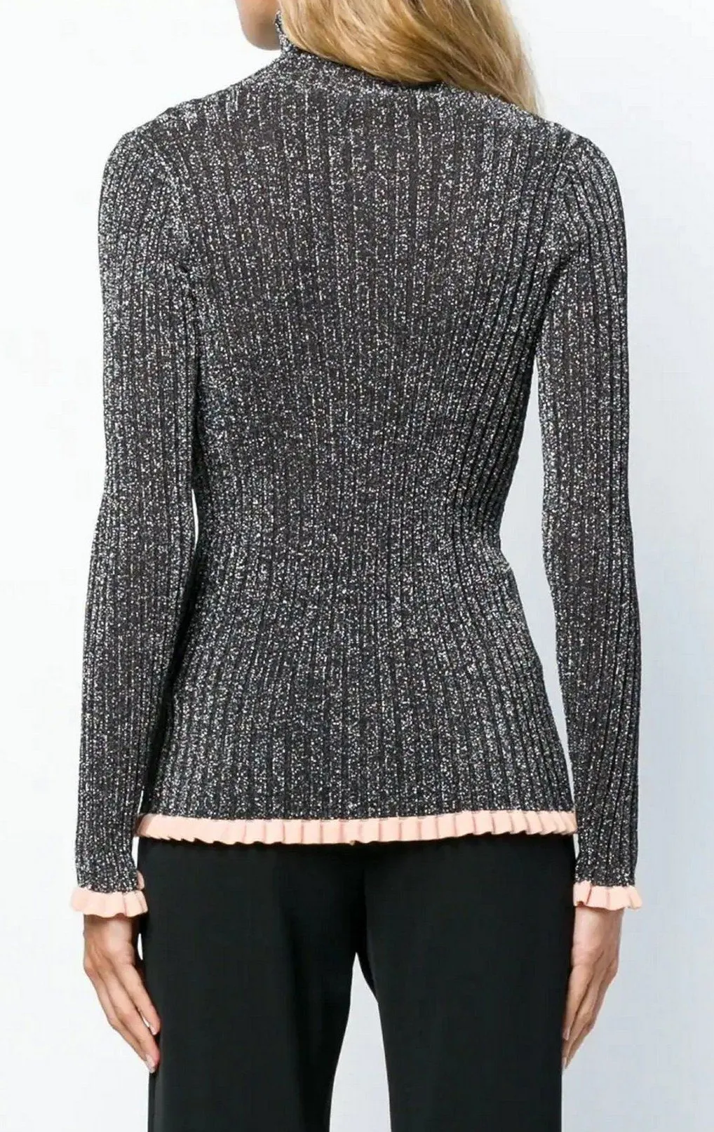 Frilled Turtleneck Jumper