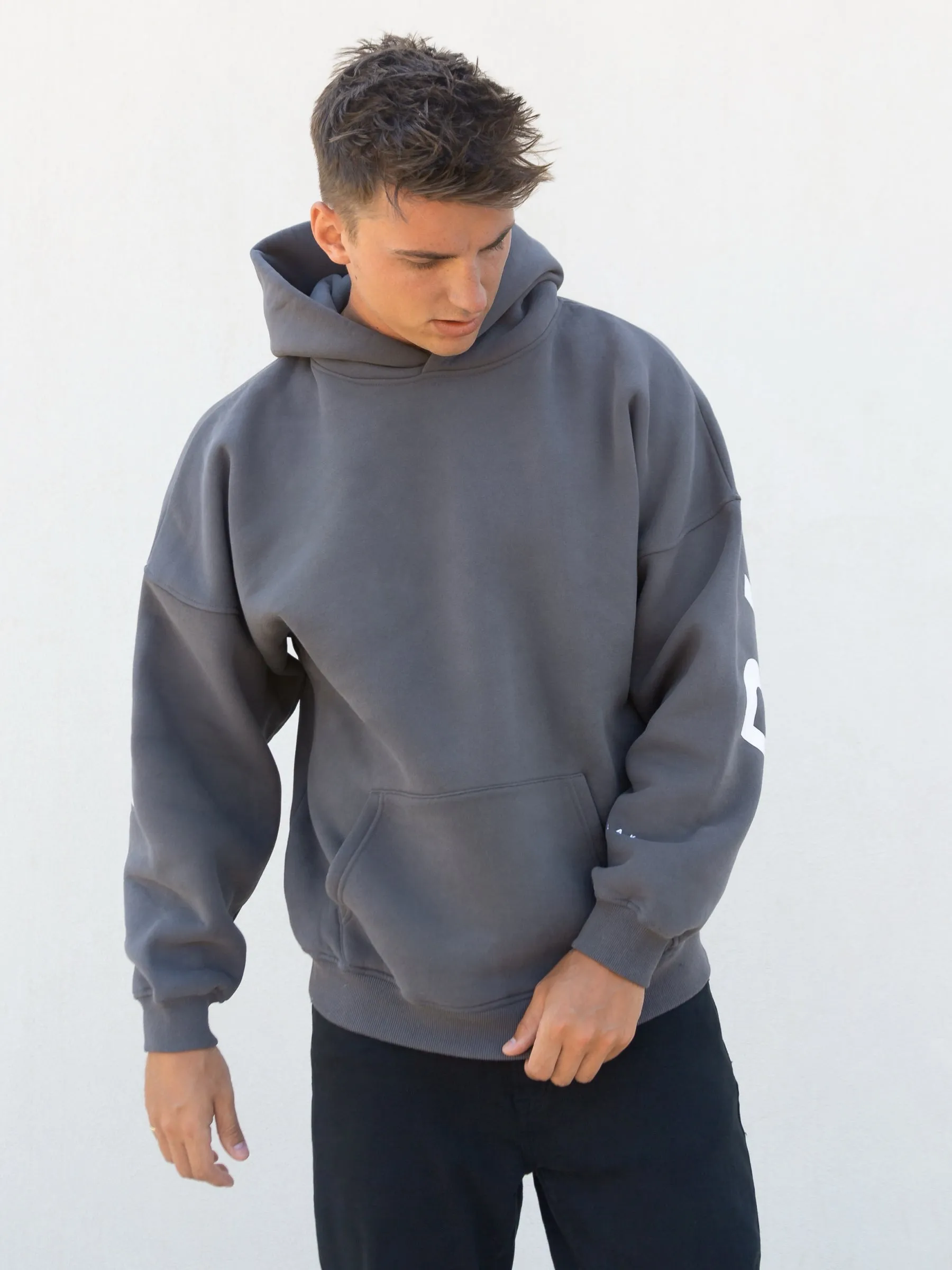 Idris Oversized Hoodie - Charcoal