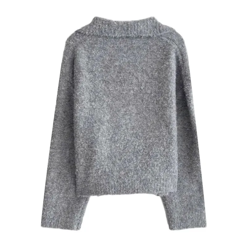 knitted cardigan simple short sweater jacket      S4730