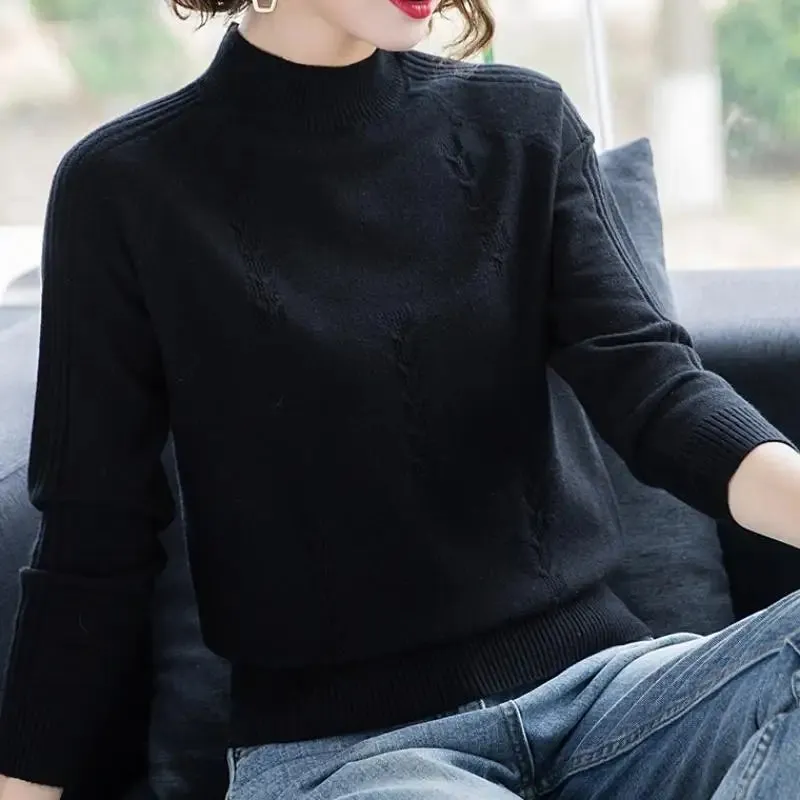 Knitted Turtleneck Long Sleeve Sweaters