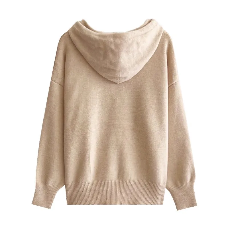 long-sleeved sweater fashionable casual knitted top     S4701