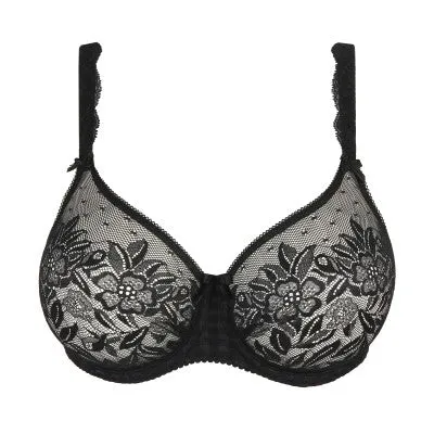 Madison Smooth Lace Effect T-Shirt (Black) Bra C-H