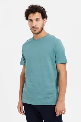 Men Green Plain Short Sleeve T-Shirt