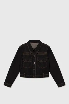 Moto Denim Jacket - Black