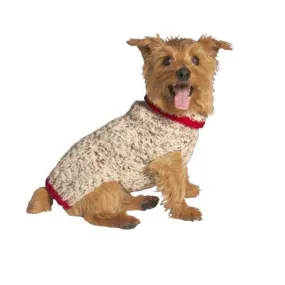 Oatmeal Cable Wool Dog Sweater