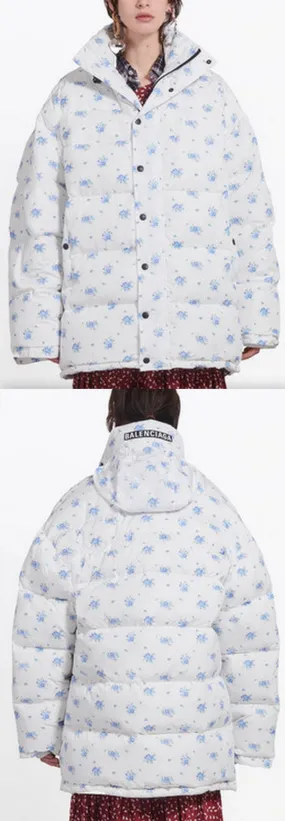 Oversize Printed Down Puffer Jacket