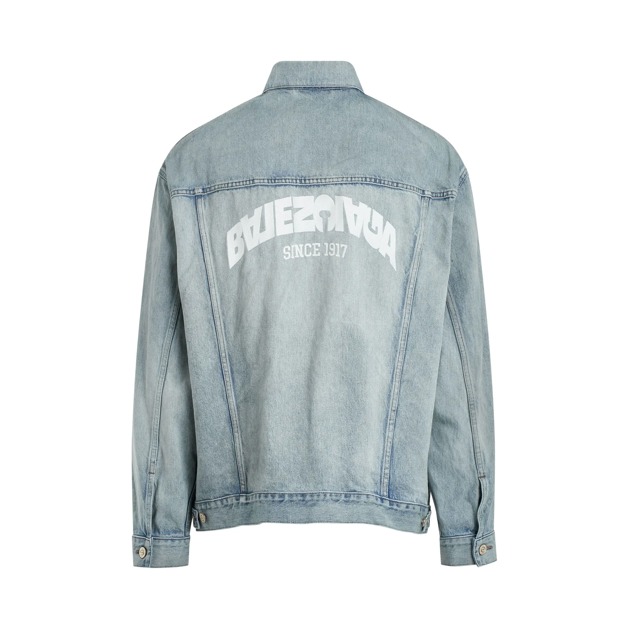 Oversized Denim Jacket in Dirty Blue