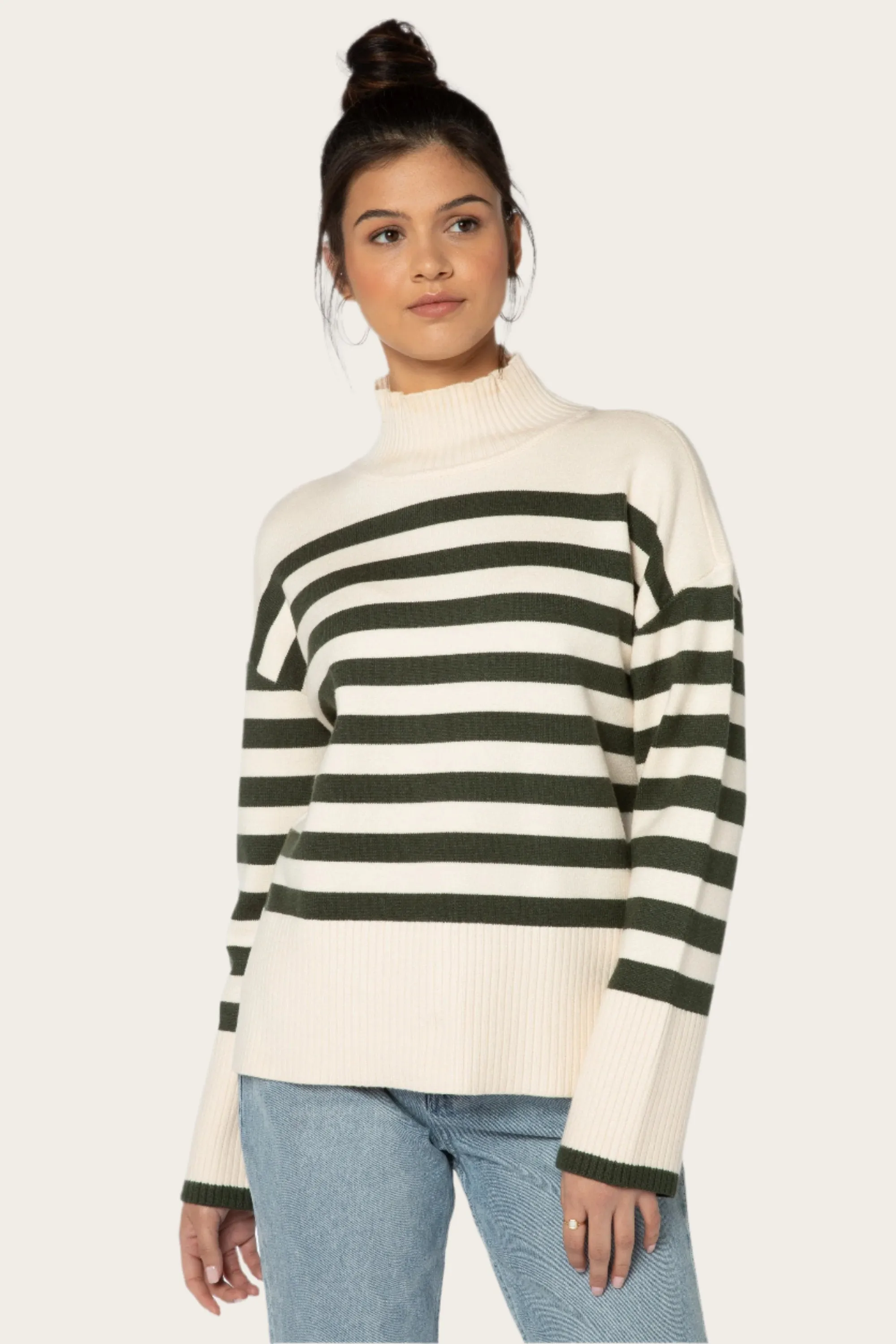 Pine Stripe Turtleneck