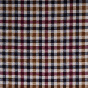 Plaid & Jacquard Fashion Knit - Plaids - Camel / Burgundy