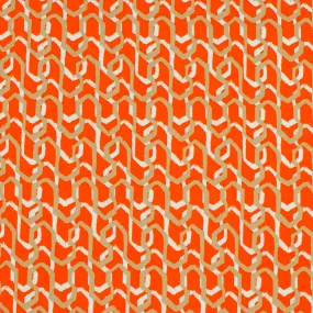 Printed Crepe Knit - TRICIA - 008 - Orange