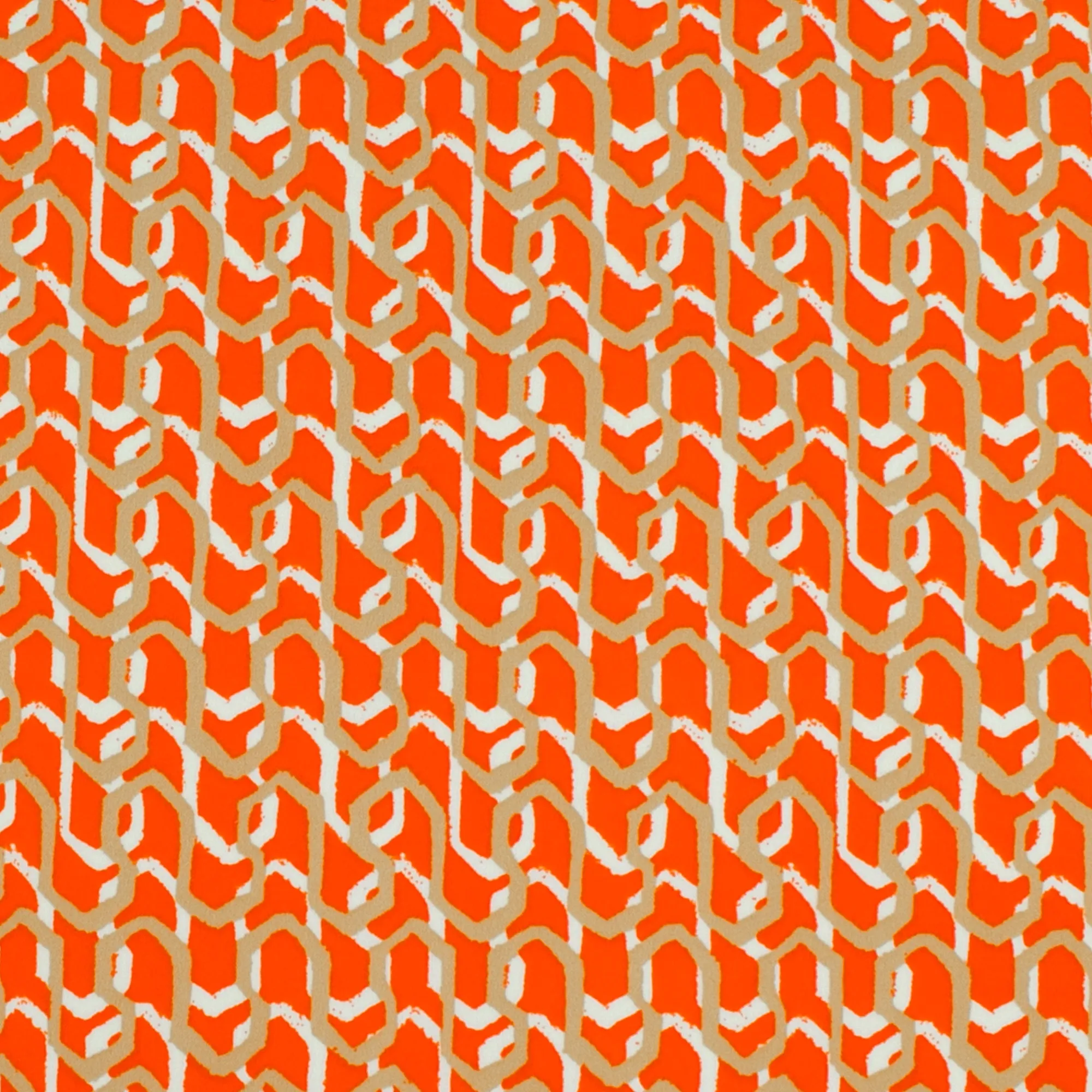 Printed Crepe Knit - TRICIA - 008 - Orange