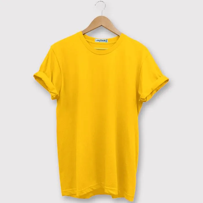 Round Neck Combo " Yellow, White, & Maroon" Half sleeves t shirt . (Pack Of 3) by LazyChunks