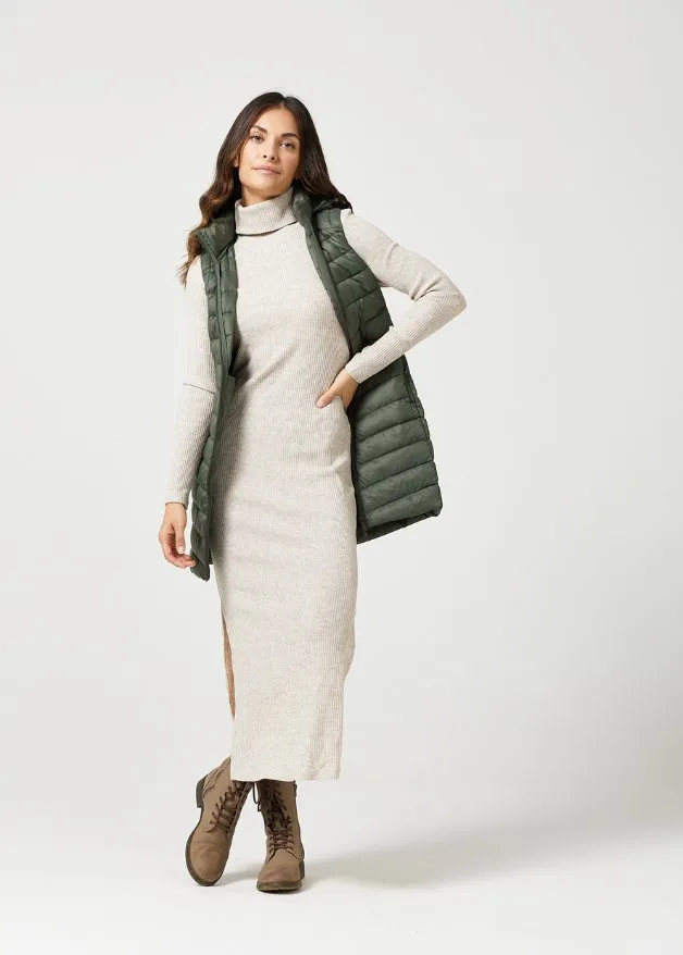 Sage Longline Duck Down Puffer Vest