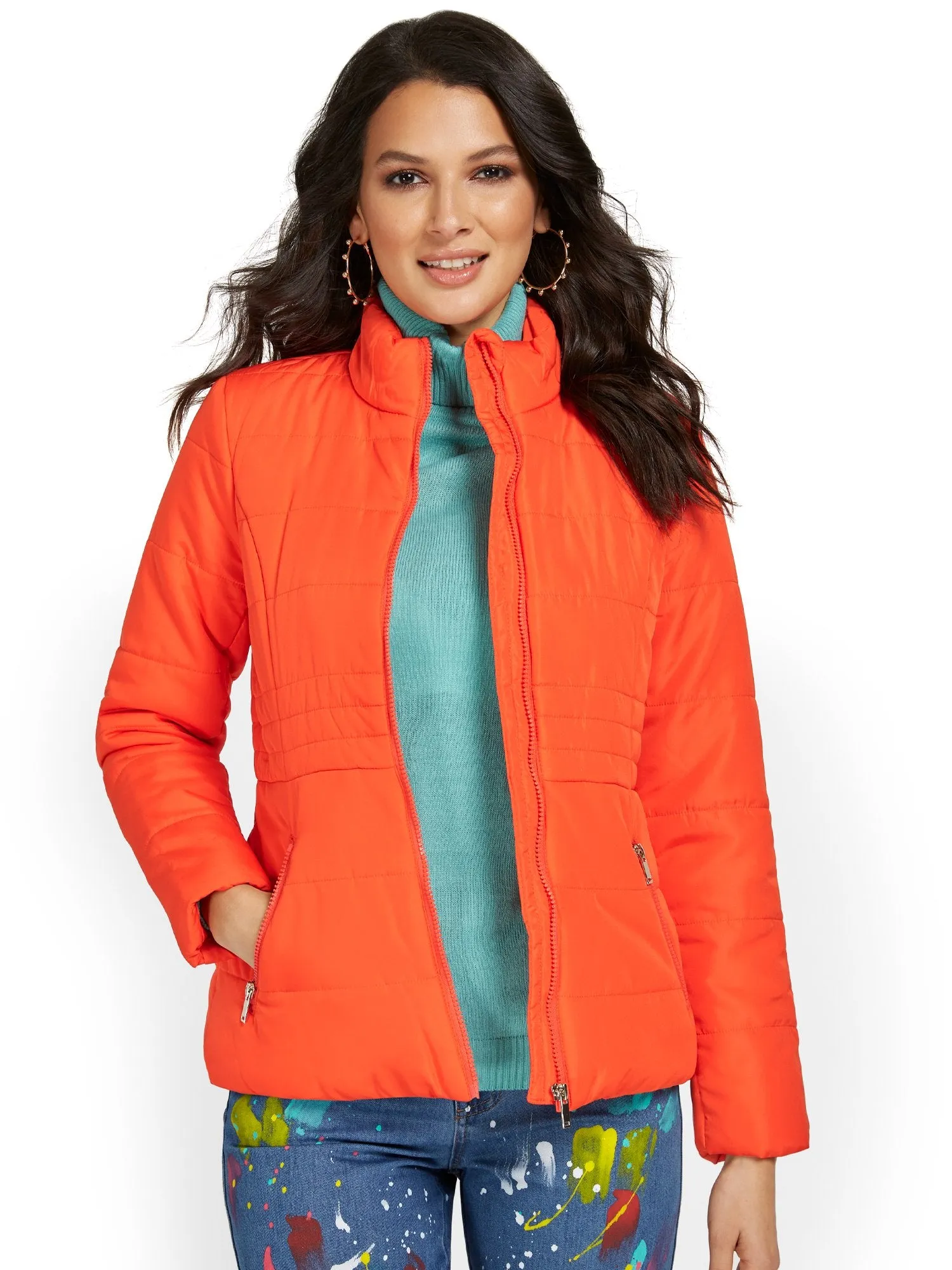 Seamed Puffer Jacket