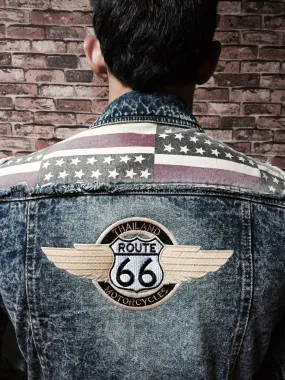 SKU R66 0194 Genuine Route 66 Mens bikers jackets denim  size XXL