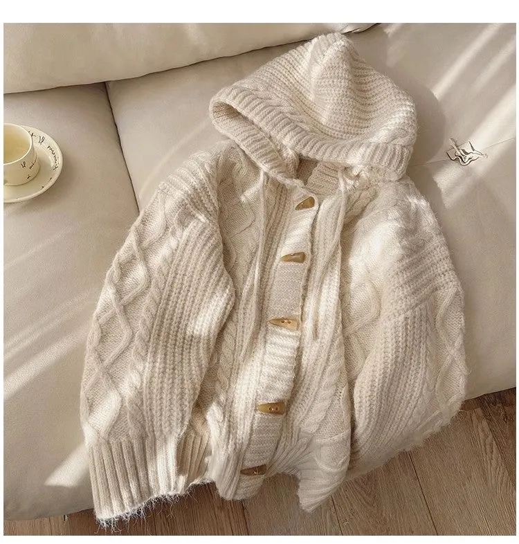 Solid Color Sweater Coat Women's New Style Cardigan Top     S4875