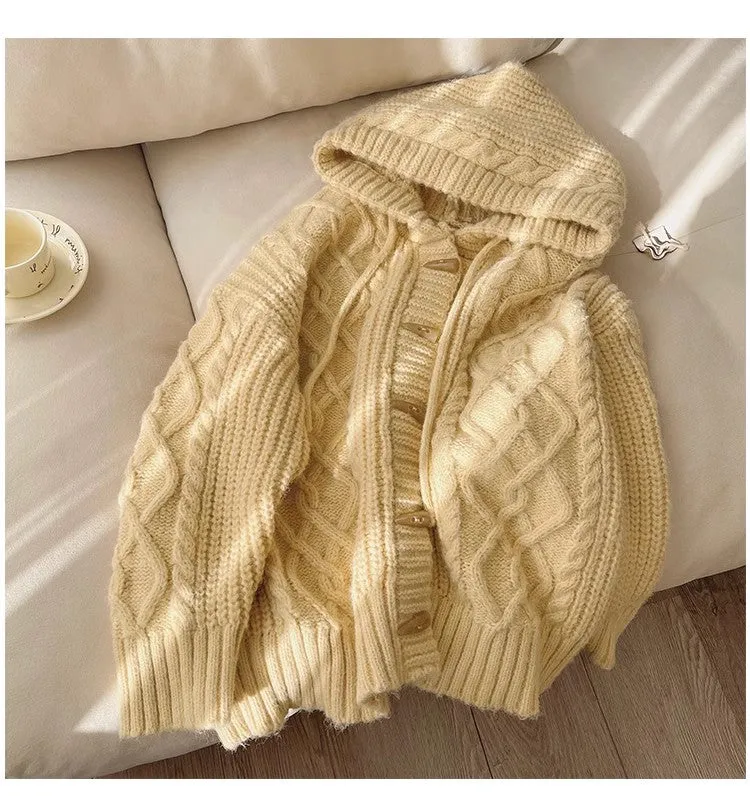 Solid Color Sweater Coat Women's New Style Cardigan Top     S4875