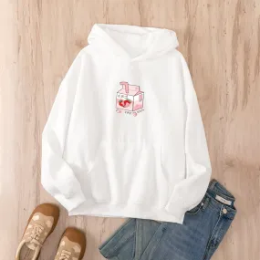 Strawberry Milk Box Oversized Soft Hoodies