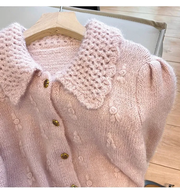 Sweet sweater jacket for women knitted cardigan    S4836