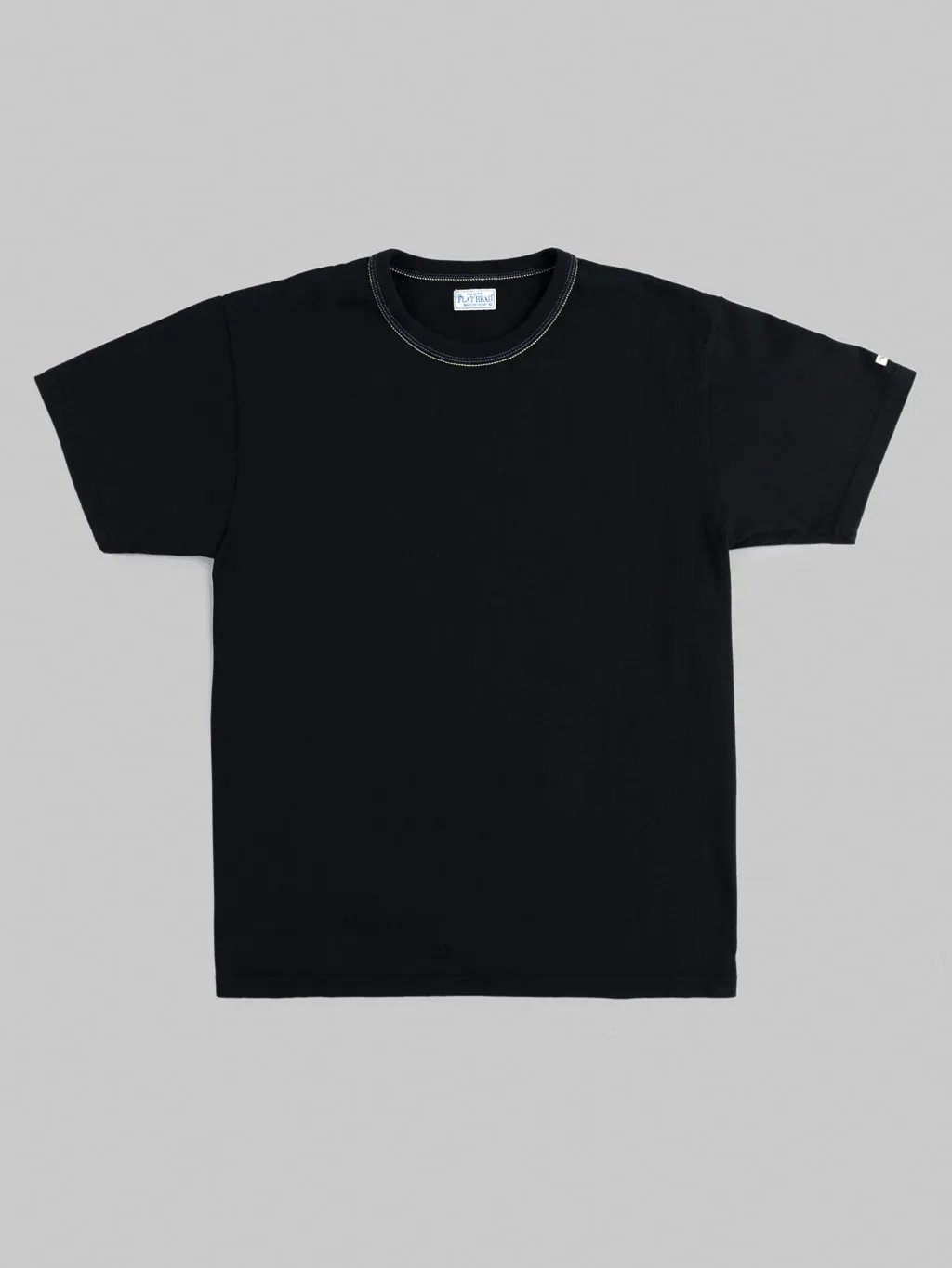 The Flat Head Loopwheeled Heavyweight Plain T-Shirt Black