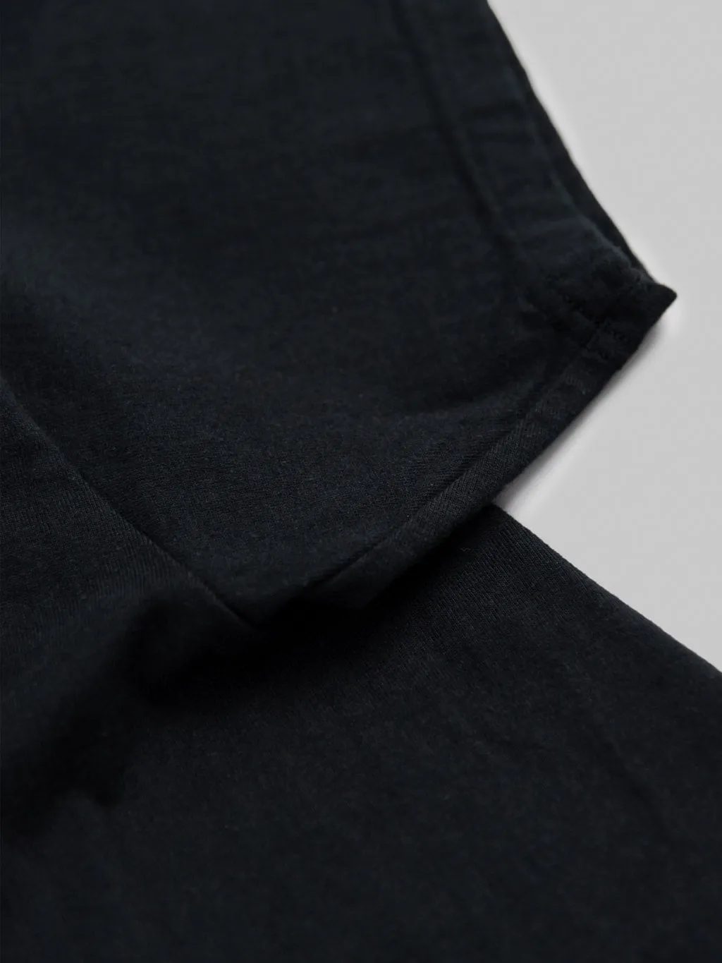 The Flat Head Loopwheeled Heavyweight Plain T-Shirt Black