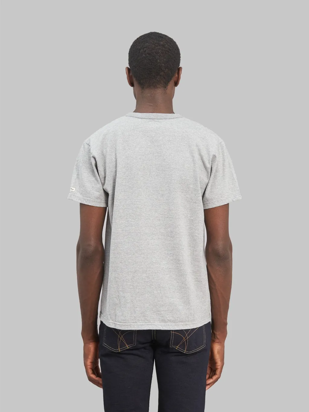 The Flat Head Loopwheeled Heavyweight Plain T-Shirt Grey