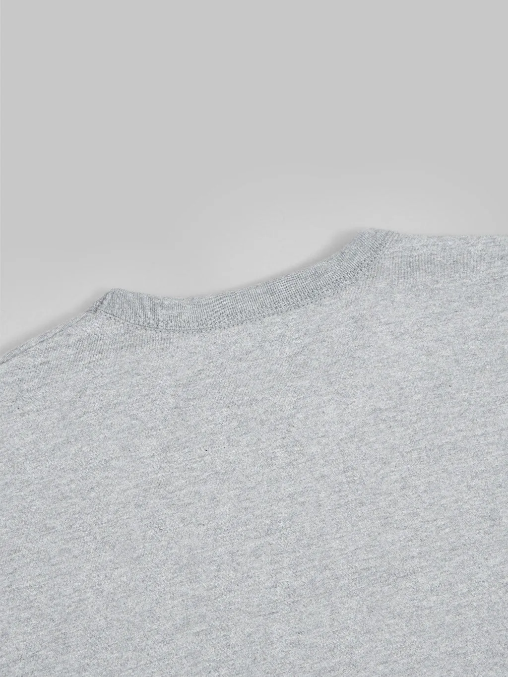 The Flat Head Loopwheeled Heavyweight Plain T-Shirt Grey