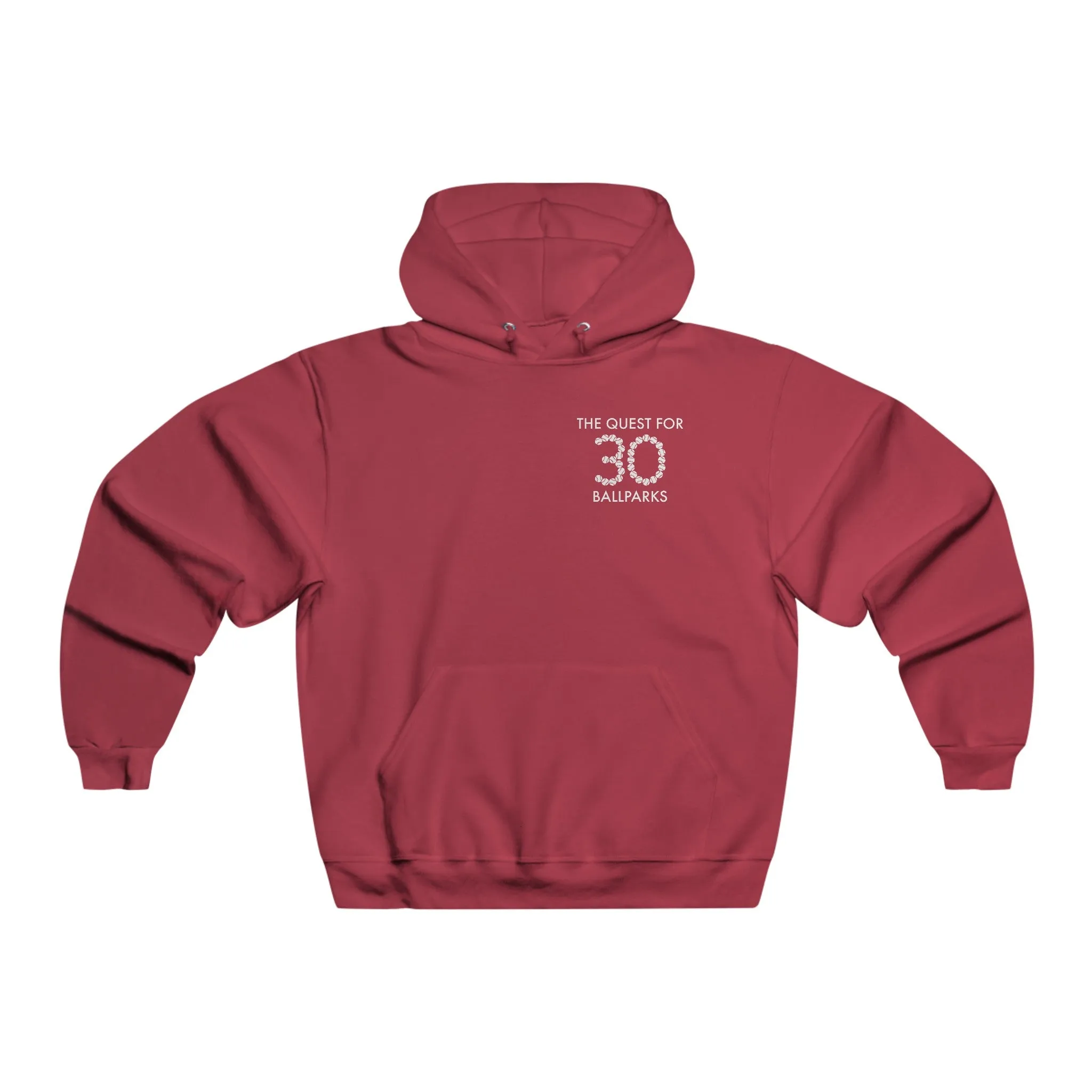 The Quest for 30 Ballparks Hoodie (Check Off Your Ballpark Progress) | At The Ballpark Apparel