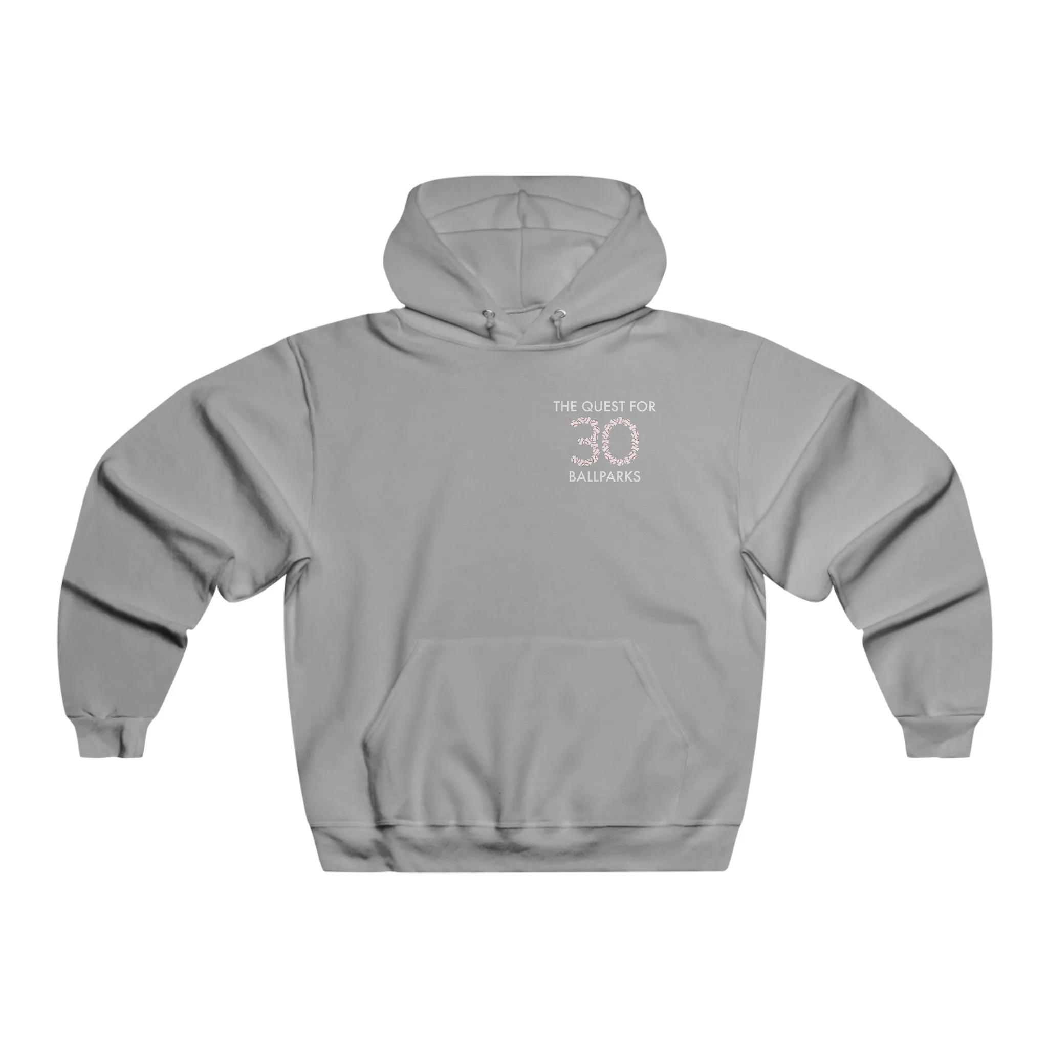 The Quest for 30 Ballparks Hoodie (Check Off Your Ballpark Progress) | At The Ballpark Apparel