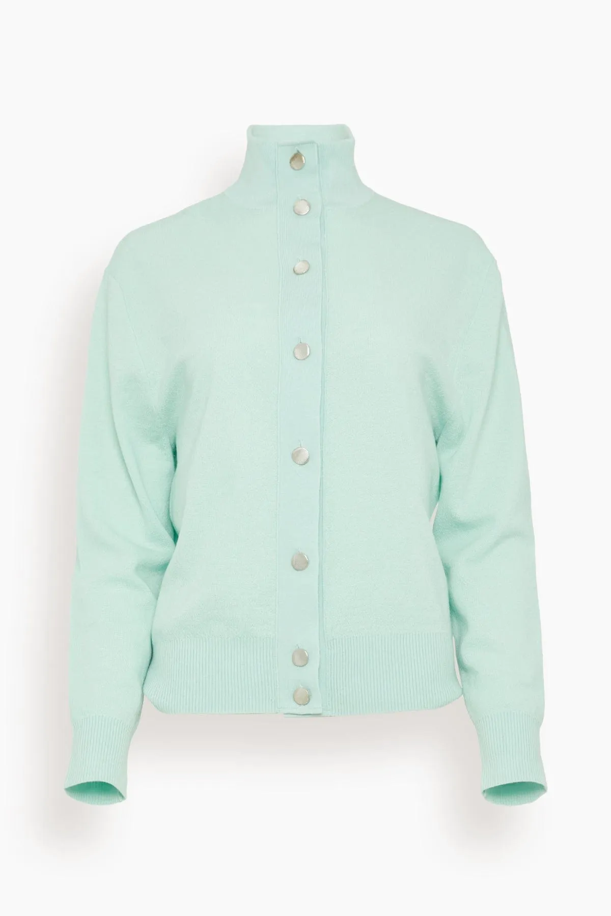 Turtleneck Cardigan in Mint